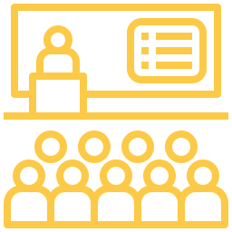 Conferencias Icono de conferencia con público