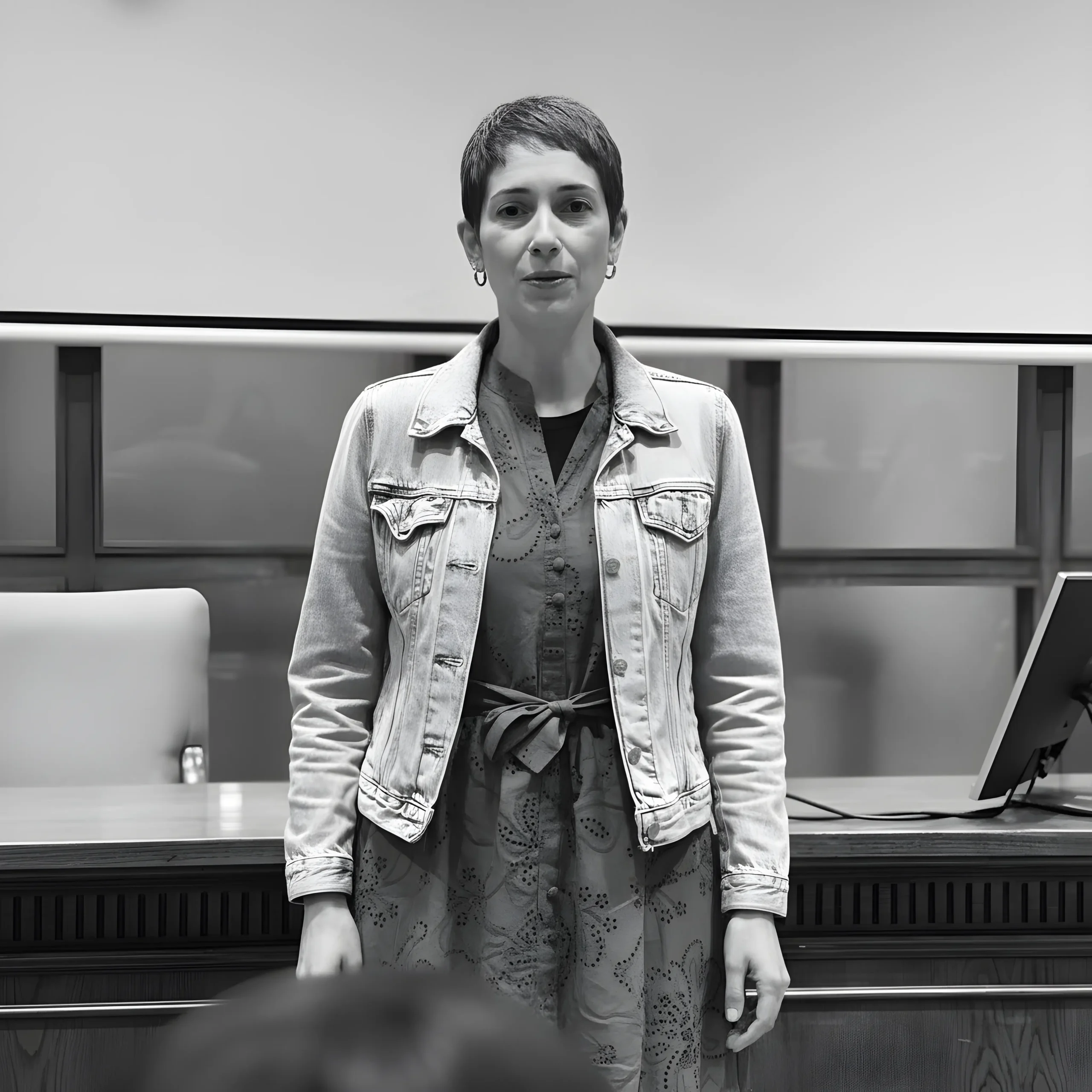 Guiomar Sanz Persona presentando en sala de conferencias