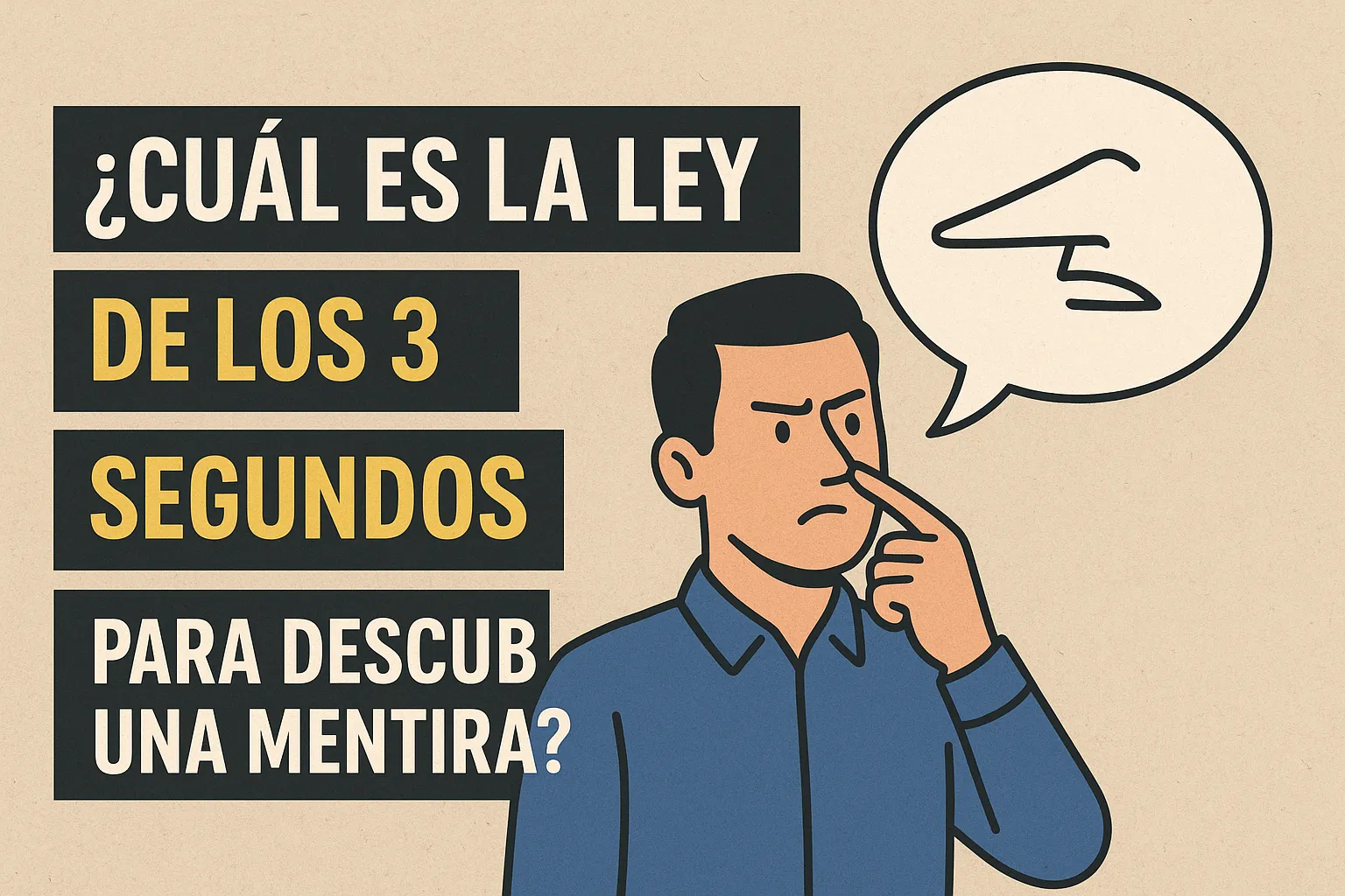 ¿Cuál es la ley de los 3 segundos para descubrir una mentira?